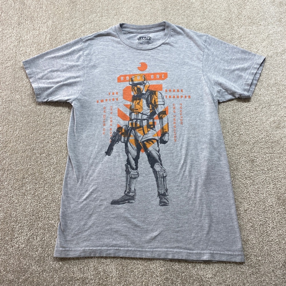 Star Wars Shirt Boys‎ Small Gray Rogue One Shoretrooper Crew neck Graphic Tee